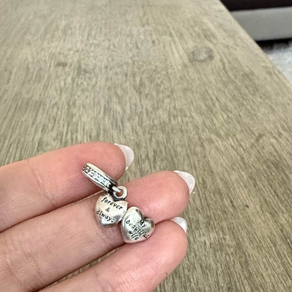 Silver Heart Pandora Charm